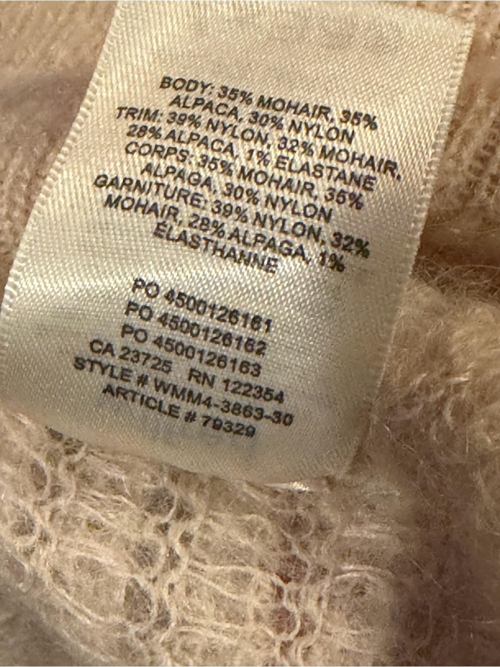 Wilfred Cream Ribbed Button Cardigan - Picture 3 of 3